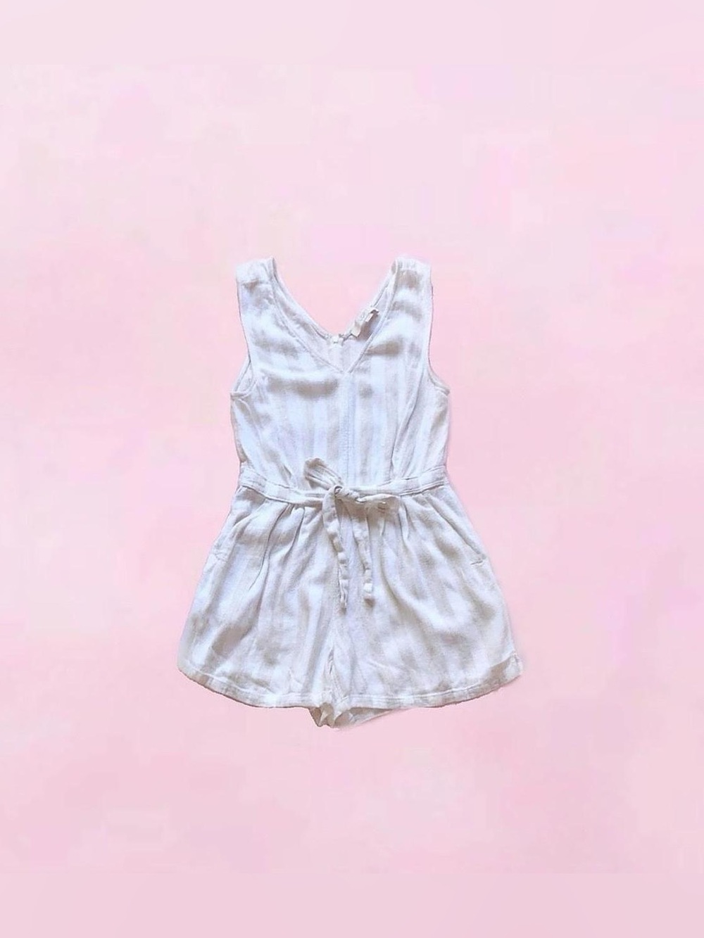 loft ⋆ striped linen blend romper